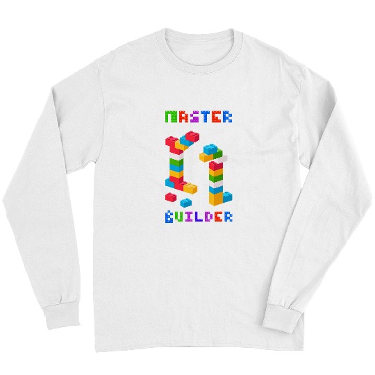 brick builder funny blocks master builder Long Sleeves