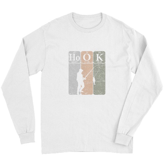 Fishing Periodic Table Elements Fisherman Nerdy 4 Long Sleeves