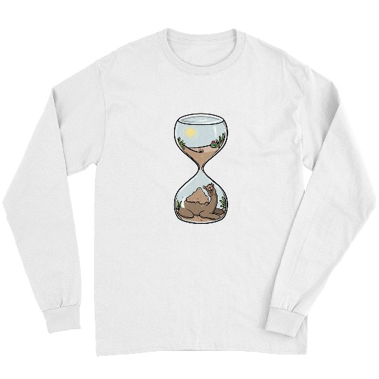 Desert Dromedary Camel in Hourglass Sand Mirage Long Sleeves