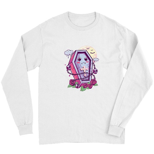 Kawaii Pastel Goth Cute Creepy Coffin Menhera Occult Nu Goth 19 Long Sleeves