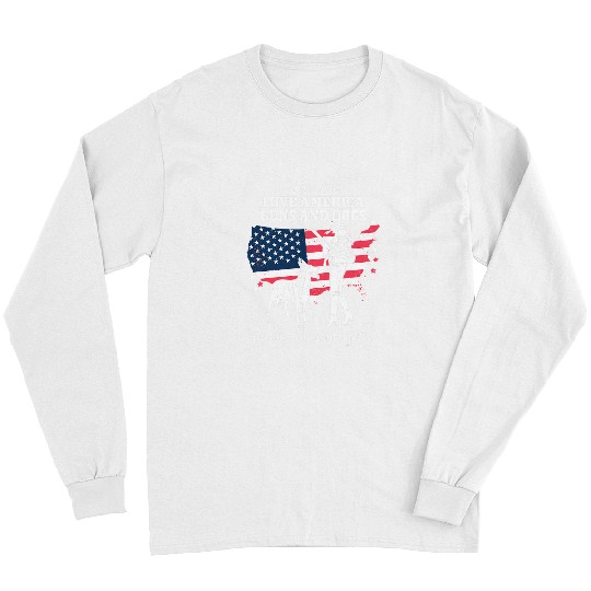 Some Girls Love America Guns Dogs Cute Patriotic Women Long Sleeves