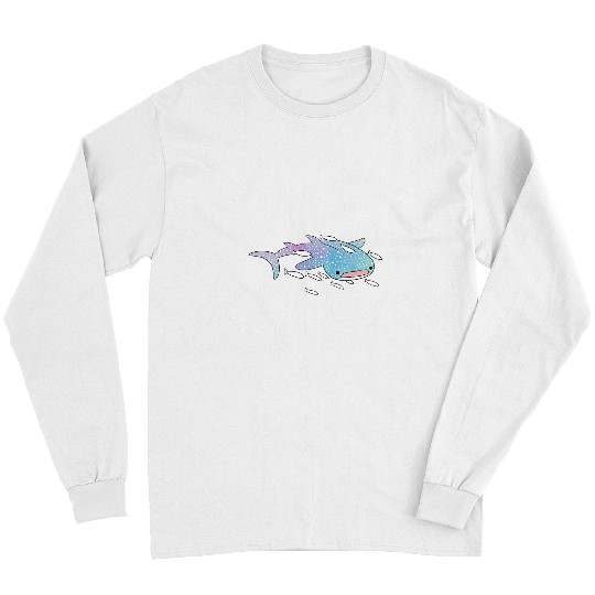 Cute Kawaii Aesthetic Blue Whale Shark Ocean Gift Long Sleeves