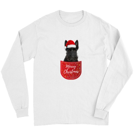Dog Scottish Terrier Scottie Scottish Terrier Christmas Dog In Your Pocket Long Sleeves