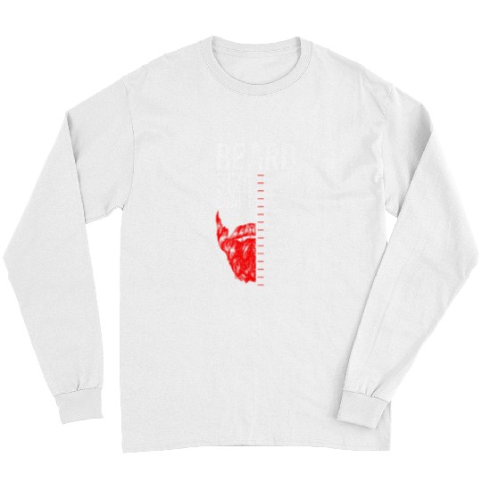 Beard Size Chart Hipster Joke Caveman Trucker Hippy Long Sleeves