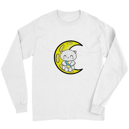Cute Persian Cat Anime Kitten Down Syndromes Awareness Long Sleeves