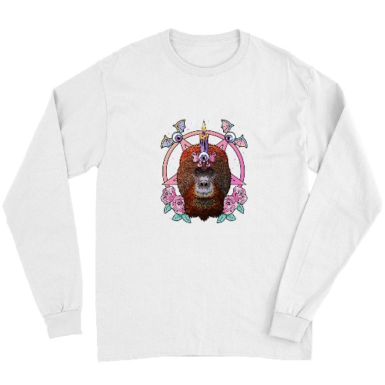 Pastel Goth Orangutan Pagan Creepy Menhera Orangutan Long Sleeves