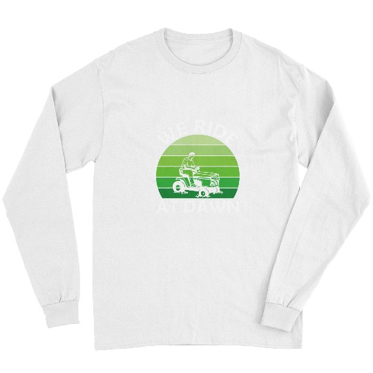 Funny Lawnmower Mowing Dad Men Gardener Grass Riding 1 Long Sleeves