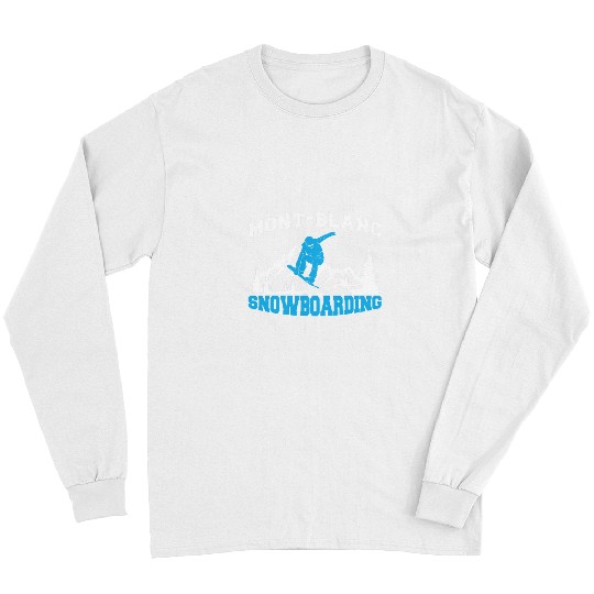 Skiing Ski Snowboarders Winter Sports Mountain Snowboarding Mont Blanc Long Sleeves