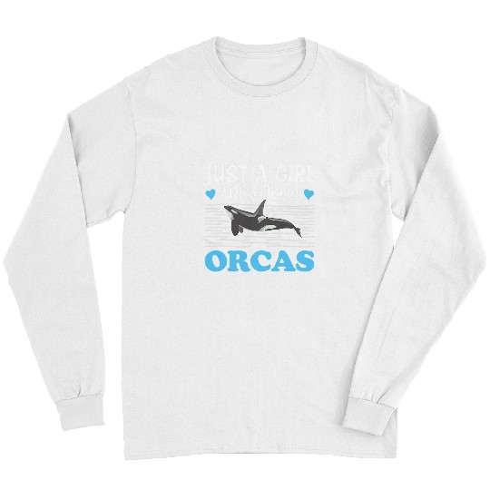 Whales just a boy who loves orcas killer whale kids boys Long Sleeves