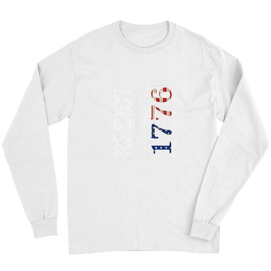 America Resist Like Its 1776 USA Flag vintages Tee History Long Sleeves
