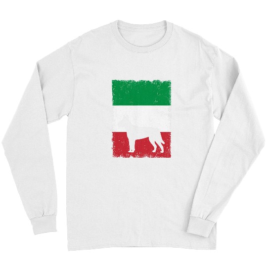 Carolina Dog Dog Italy Flag Italian vintages Mom Dad Long Sleeves