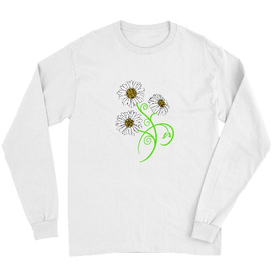 Daisy Garden Funny Gardener Flowers Gardening Daisy Long Sleeves