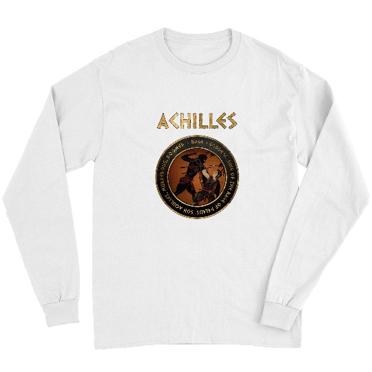 Achilles the Iliad Ancient Greek History Symbol Long Sleeves