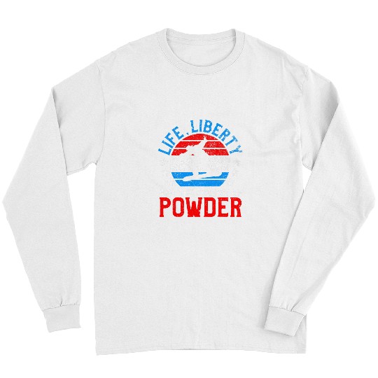 Skiing Ski American Snowboarding USA Snowboarder July 4th Snowboard Long Sleeves