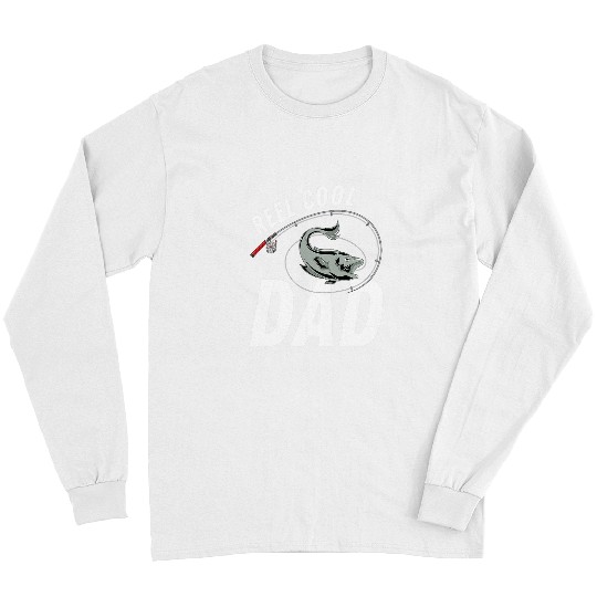 Fishing Mens Reel Cool Dad Fisherman Hobby Fish Fathers Day Fishing Fisher Long Sleeves