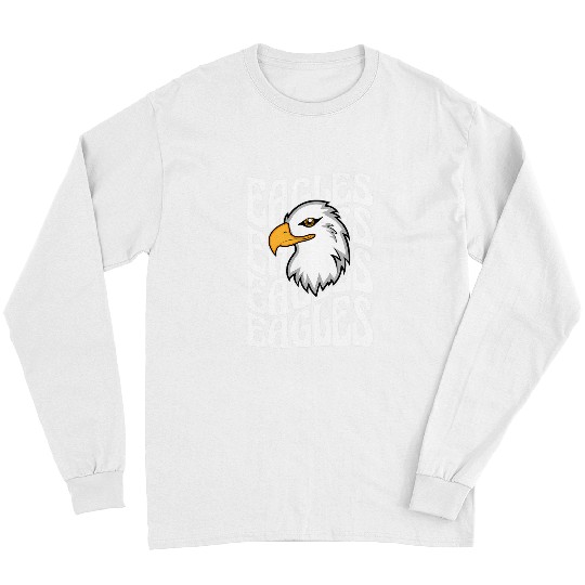eagless School Sports Fan Team Spirit Teacher Parent Student Long Sleeves