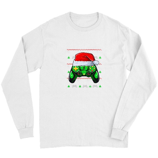 Game Ugly Christmas Video Game Controller xmass Gamer Pajama 301 Long Sleeves