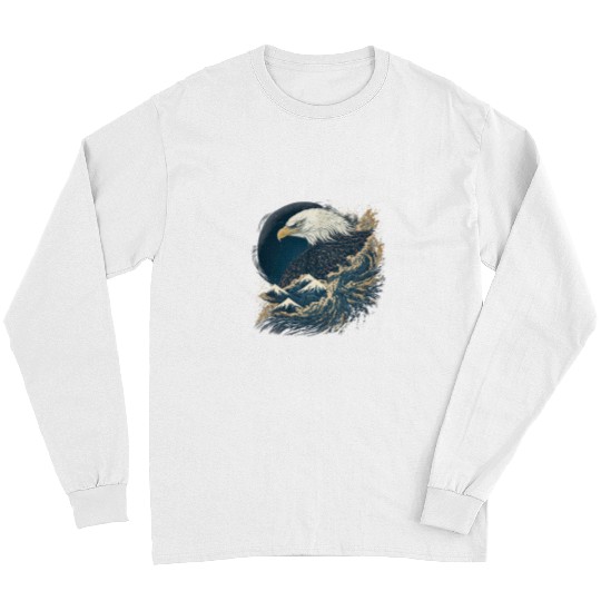 Surrealism Japanese Painting Bald Eagle 1 Long Sleeves