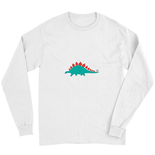Cute Stegosaurus Dinosaur Cool Illustration Classic Long Sleeves