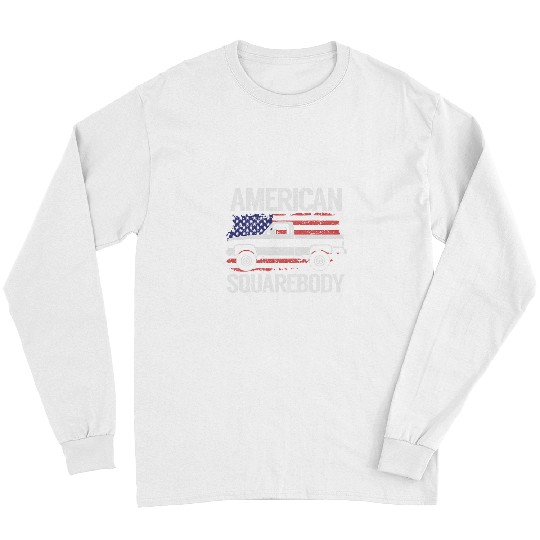 Classic C10 American Square Body Truck USA Flag Long Sleeves