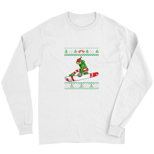 Skiing Ski Female Snowboarding Elf Ugly Christmas Snowboard Girl Long Sleeves