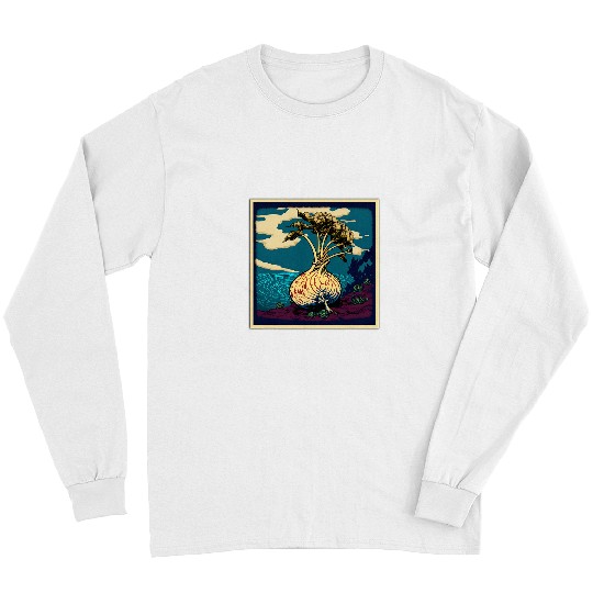 Surrealism Japanese Painting Turnip Long Sleeves