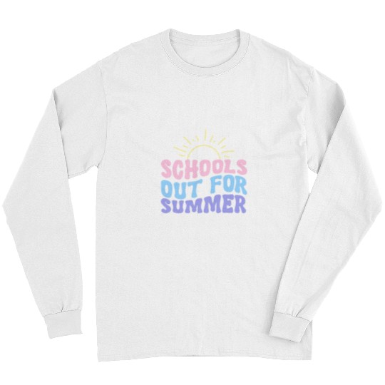 Happy Last Day of School Teacher Student Hello Summer kids Long Sleeves