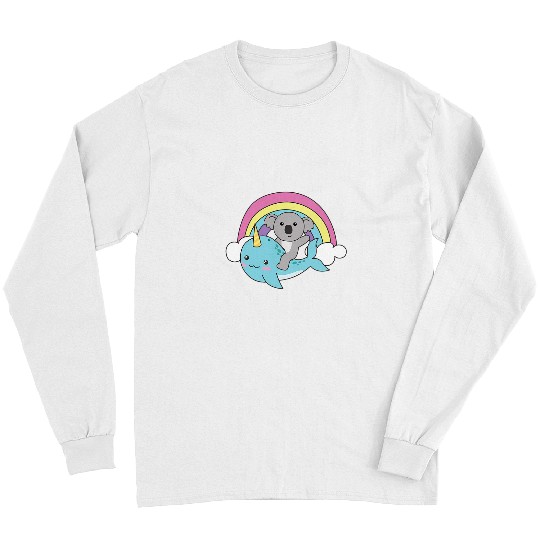 Narwhal Cute koala Ocean Unicorns Kawaii Koalas Narwhals Long Sleeves