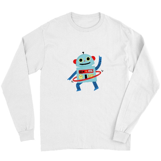Cute Robot Adorable Illustration Classic Long Sleeves