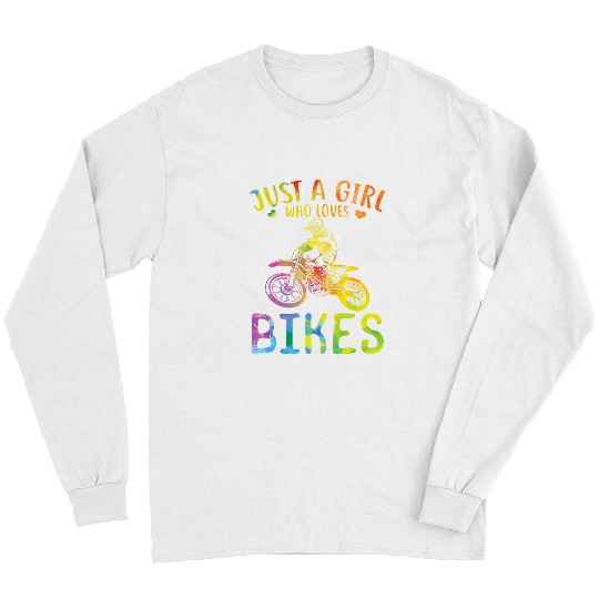 Motocross Biker Just A Girl Who Loves Dirt Bikes Motocross Says 318 Long Sleeves