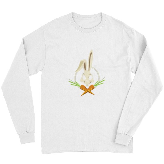 Skeletons Skulls Rabbit Crossbones Carrots Easter Day Skull Long Sleeves