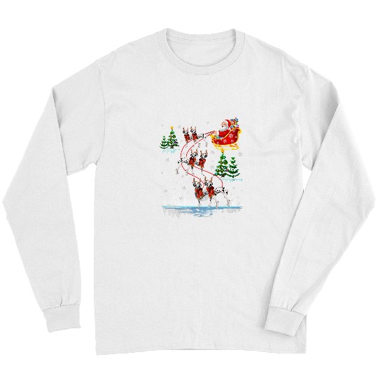 Dalmatian Santa Riding Dalmatian Reindeer Christmas Pajama Matching 85 Dog Lover Dalmatians Dog Long Sleeves