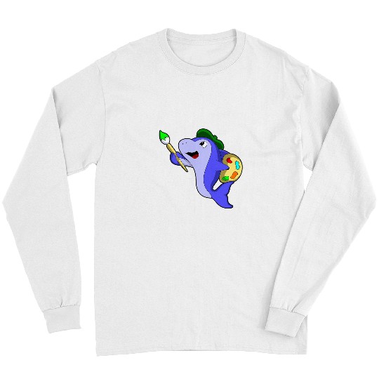 Dolphin Painter Paint brush Long Sleeves