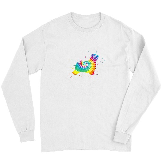Bearded Collie Dog Tie Dye Rainbow Dog Mom Lover Gift Long Sleeves