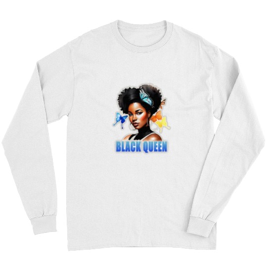 A Beautiful Queen of Butterflies in the Black History Month Long Sleeves