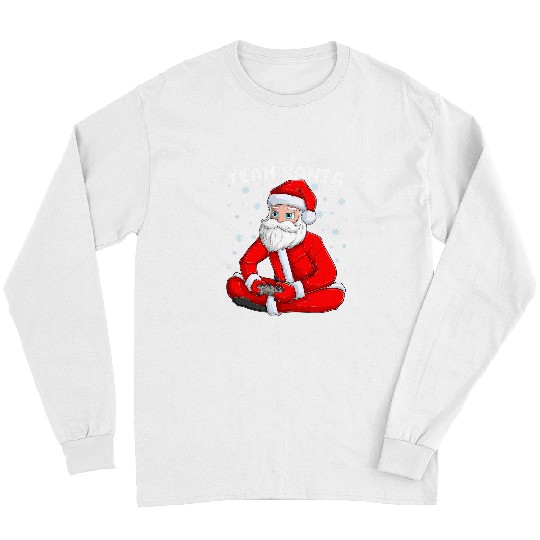 Team Santa Gamer Christmas xmass Gaming Matching Family Kids Long Sleeves