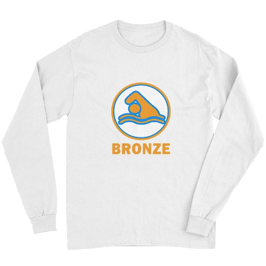 Swimming Pool Bronze Test Passed Swimming Badge Bronze Float 2 Long Sleeves