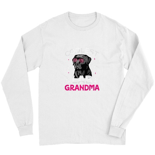 Labrador Lab Dog Black Labrador Mom Coolest Lab Grandma Women Long Sleeves