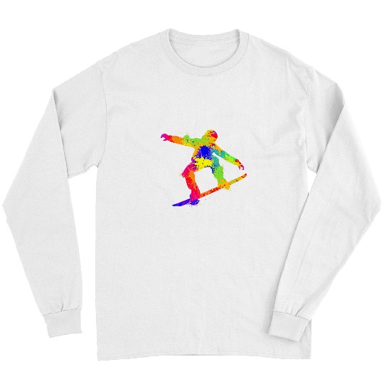 Skiing Ski Snowboard Snowboarder Snowboarding Boys Kids Men 1 Long Sleeves