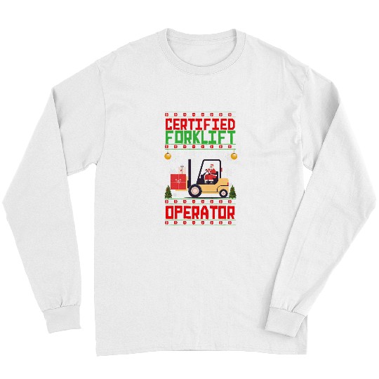 Certified Forklift Operator Christmas Pajamas Driver Xmas Long Sleeves
