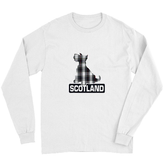 Dog Scottish Terrier Scotland Pride Plaid Scottish Terrier Scotland Festival Long Sleeves