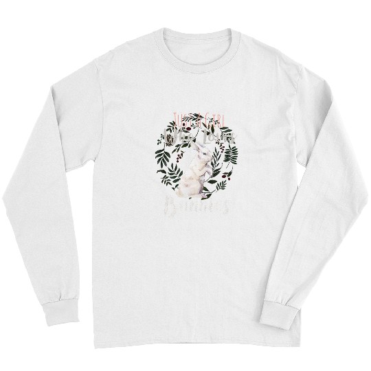 Rabbits Just A Girl Who Loves White Bunnies Bunny Lover Rabbit Girl 56 Long Sleeves