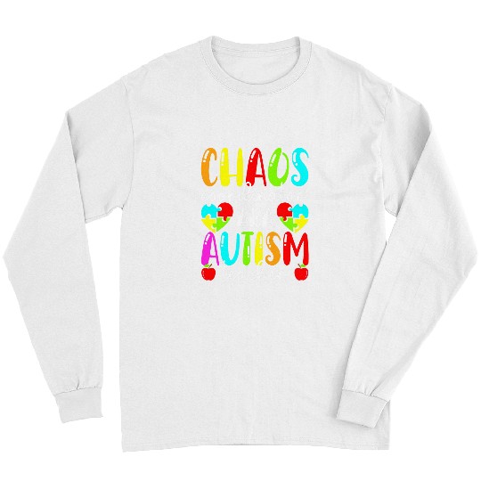 Chaos Coordinator Autism Teacher Autism Awareness Teacher Long Sleeves