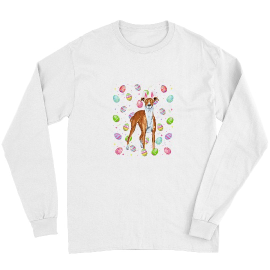 Whippet Dog Easter Egg Lover Funny Whippet Easter Sunday Long Sleeves