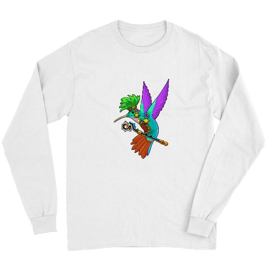 Mayan Hummingbird Huitzilopochtli Aztec Mythology Ancient Long Sleeves