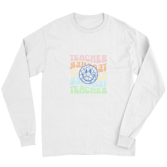 teacher daisy back to school elementary school teacher Long Sleeves