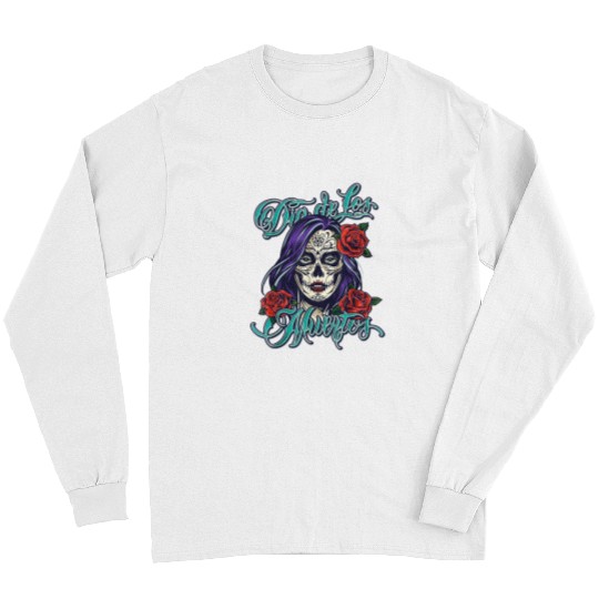 Skeletons Skulls Sugar Skull Halloween Skeletons Day Of TheDeads 59 Skull Long Sleeves