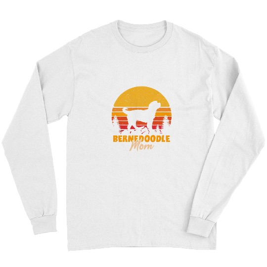 Bernedoodle Mom Mama vintages Retro Dog Women Gift Long Sleeves