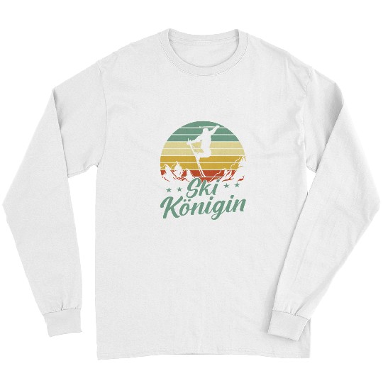Skiing Ski Womens Skiing winter sports snow mountains skiing queen skier Long Sleeves