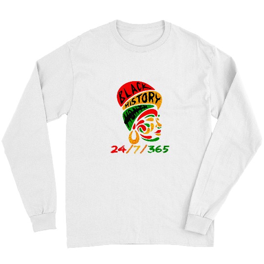 Black History Month 247365 Pride African American Vintage Long Sleeves